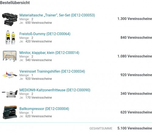 Aktion Scheine für Vereine