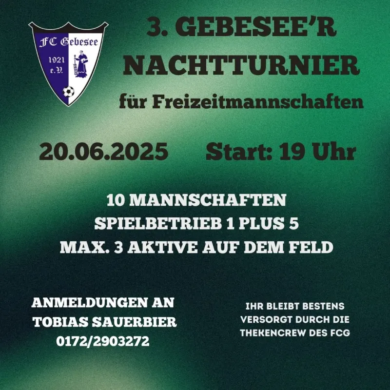 3. Gebesee´r Nachtturnier