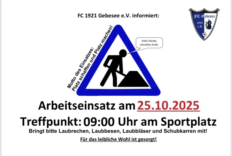 Letzter großer Arbeitseinsatz des Jahres steht an